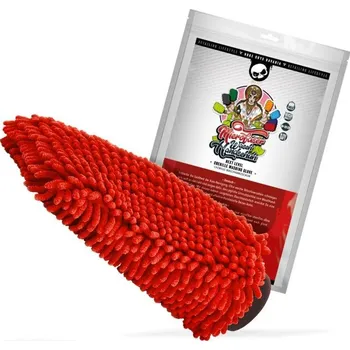 Nuke Guys Chenille Red - Mikrovláknová mycí rukavice