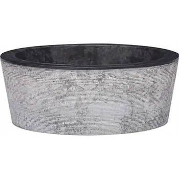 Ručně vyrobené mramorové umyvadlo, černé, 40 x 15 cm