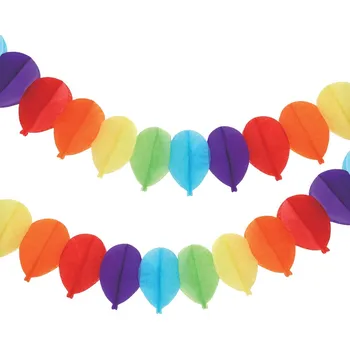 Balónek Junior Girlanda papírová 3 m - barevné balónky