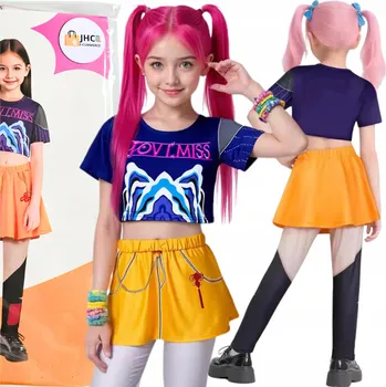 Karnevalový kostým Demon Hunters kpop Mira kostým cosplay lovkyně démonů převlek 140 cm +