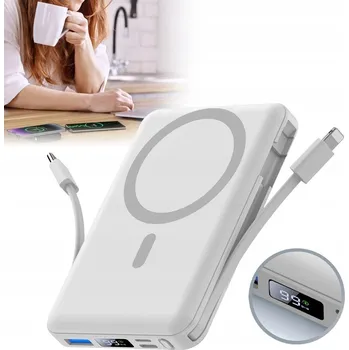 Powerbanka MAGNETICKÁ POWERBANKA S LCD DISPLEJEM MAGSAFE 10000MAH BEZDRÁTOVÉ NABÍJENÍ QC 20W