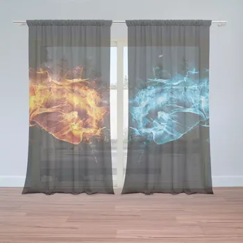Záclona Sablio Záclony Ohnivé pěsti: 2ks 150x250cm