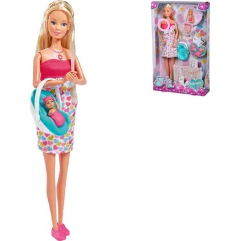 Panenka SIMBA New Born Baby set Panenka Steffi maminka s miminkem na baterie Zvuk | 19