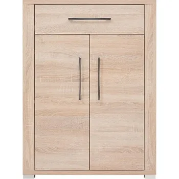 Komoda Komoda Go - Black Red White - BRW Dub Sonoma 74x100 cm