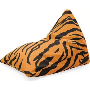 Sedací pytel Sablio Sedací vak Triangl Tygří vzor: 120 x 100 x 100 cm