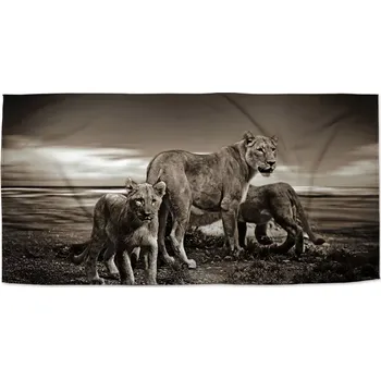 Osuška Sablio Ručník Lvice a lvíčata - 50x100 cm