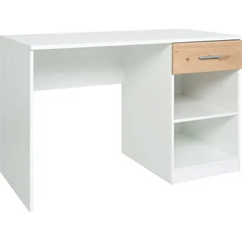 Psací stůl Psací stůl Medan 120 - Black Red White - BRW Dub Artisan / Bílá 120x76 cm