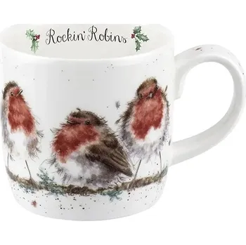 Royal Worcester Vánoční porcelánový hrnek Červenky