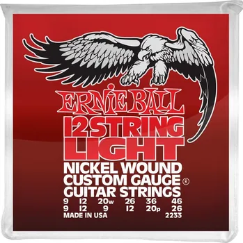 Struna pro kytaru a smyčcový nástroj Ernie Ball 2233 Nickel Wound 12-String Light + prodloužená záruka 3 roky