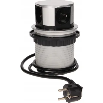 Elektrická zásuvka Elektrická Zásuvka do desky stolu Orno šedá