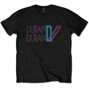Pánské oblečení Merch Duran Duran: Tričko Double D Logo Duran Duran XXL