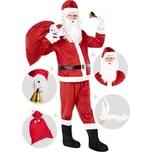 Funiglobal - Plus size deluxe kostým Santa Klaus s doplňky pro muže - XXXL