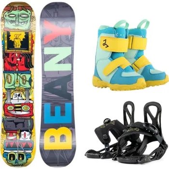 Snowboarding Beany Coco dětský snowboard + Beany Kido vázání + Beany Joker boty 120 cm + XXS (EU 25-32) + EU 31/32 + DÁREK + Doprava ZDARMA