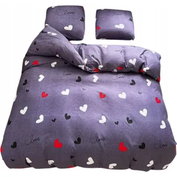 Povlečení POVLEČENÍ 160x200 OBOUSTRANNÁ BAVLNA SATÉN GierekHoff KOMPLET 3 dílná FIALOVÁ