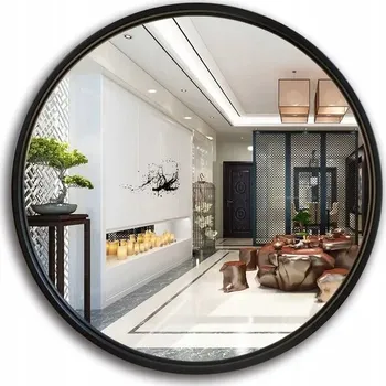 Zrcadlo ZRCADLO LOFT ČERNÉ ZÁVĚSNÉ KULATÉ DO KOUPELNY LOŽNICE OBÝVÁKU 40CM