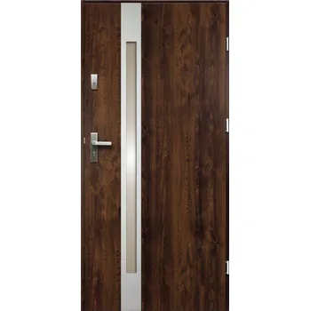 Vchodové dveře Vchodové dveře venkovní 90cm pravé ořech 55mm OTEVÍRANÉ VEN