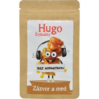 Žvýkačka Žvýkačky Med a zázvor bez aspartamu - Hugo 45g
