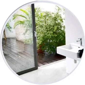 Zrcadlo Zrcadlo LOFT FI40cm bílé nástěnné kulaté do koupelny, obýváku, ložnice