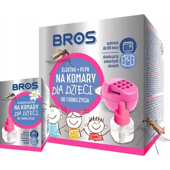 Elektrický zubní kartáček ZESTAW BROS URZĄDZENIE NA KOMARY + 2x ZAPAS Tekutina pro děti na 60 nocí 80ml