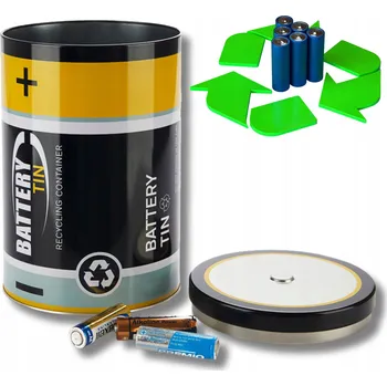 Odpadkový koš KONTEJNER NA BATERIE KOŠ NA POUŽITÉ BATERIE TŘÍDĚNÍ