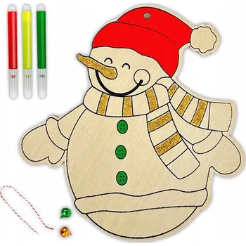 Vánoční dekorace Vánoční Koule hladká sněhulák 13 cm 1 ks