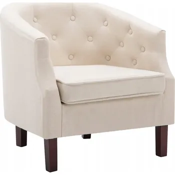Křeslo Elegantní Křeslo Prošívané s Knoflíky, Béžové, 65x64x65 cm
