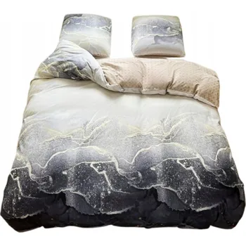 Povlečení POVLEČENÍ 200x220 OBOUSTRANNÁ BAVLNA SATÉN GierekHoff KOMPLET 3dílná SADA MARMUR