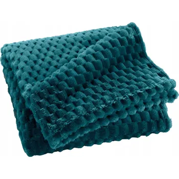 Prostěradlo FLANELOVÝ PŘEHOZ 125 X 150 CM POLYESTER MODRÝ OEKO-TEX