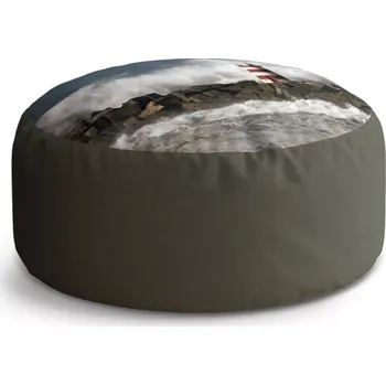 Taburet Sablio Taburet Circle Maják ve vlnách: 38x48 cm