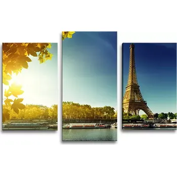 Obraz Sablio Obraz - 3-dílný Paříž - 75x50 cm