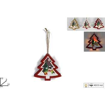 Vánoce PROHOME - Dekorace vánoční stromek LED 12cm různé motivy