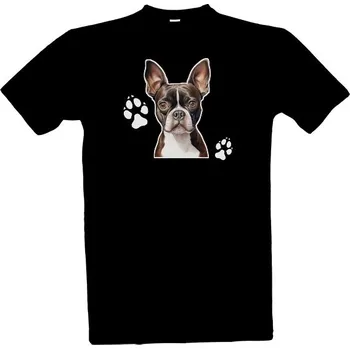 Pánské tričko Tričko s potiskem Bostonský teriér z obou stran pánské