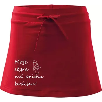 Dámská sukně Můj brácha má prima ségru! - Sportovní sukně - two in one - S ( Červená )