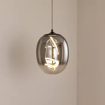 ONLI Závěsné svítidlo LED Lilly, sklo, kouřově šedá, Ø 28 cm, 4000 K LED 12 W celkem - Doprava zdarma