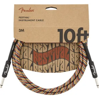 Příslušenství ke zvukové technice Fender Festival Instrument Cable 10' Rainbow + prodloužená záruka 3 roky