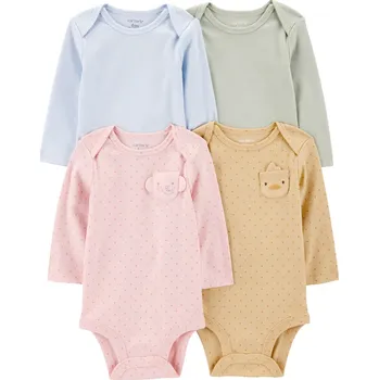 Kojenecký body CARTERS CARTER'S Body dlouhý rukáv Character Pocket holka 4ks NB, vel. 56