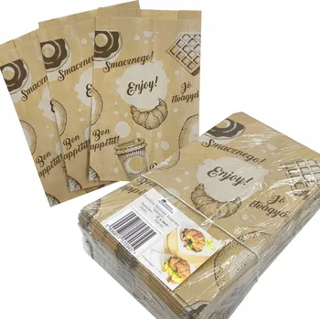 Obraz Papírové sáčky hnědé "Enjoy" na svačinu 150x240 Sada 500 ks