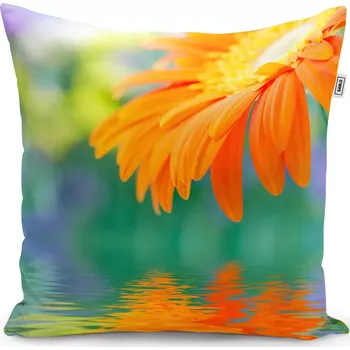 Polštář Sablio Polštář Oranžová gerbera - 40x40 cm