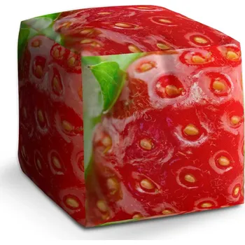 Taburet Sablio Taburet Cube Jahoda: 40x40x40 cm