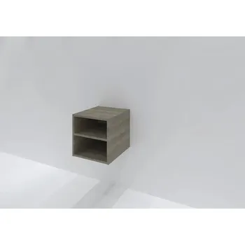 Koupelnový nábytek Nástěnný regál do koupelny Sanox Frozen dřevodekor 40 x 40 x 45 cm