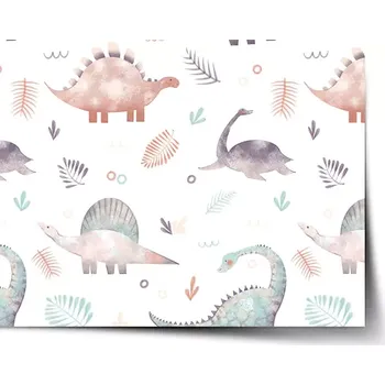 Plakát Sablio Plakát Malovaní dinosauři - 60x40 cm