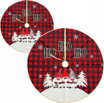 Vánoční dekorace 2x KOBEREC POD VÁNOČNÍ STROMEČEK VÁNOČNÍ PODLOŽKA na vánoční stromek 80 cm koberec sada kulatá