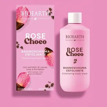 Sprchový gel BIEOARTH Rose Choco sprchový gel a peeling 2v1 250ml