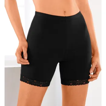 Kalhotky Blancheporte Sada 2 kalhotek panty z pružné bavlny s krajkou černá 58/60
