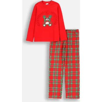 Dívčí pyžamo červené bavlněné dlouhé 092/098 Coccodrillo ZC4