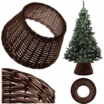 Stojánek na vánoční stromek KADAX Kryt na stojan pod vánoční stromek 55 cm Hnědý