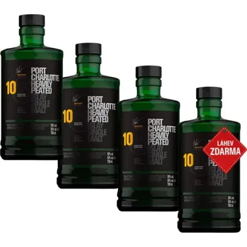 Whisky Akce 3+1: 3× Port Charlotte 10YO 0,7 L 50 % + Port Charlotte 10YO 0,7 L ZDARMA