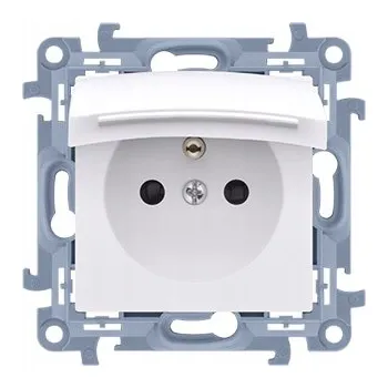 Elektrická zásuvka Simon 10 bílá vodotěsná zásuvka IP44 CGZ1B/11