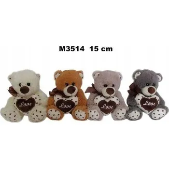 plyšák PLYŠÁK MEDVÍDEK S SRDÍČKEM LOVE MALÁ SRDÍČKA 15 CM VALENTÝN