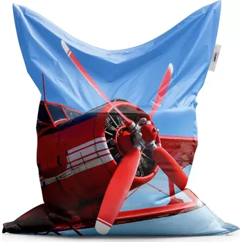 Sedací pytel Sablio Sedací vak Červené letadlo - 150x100 cm